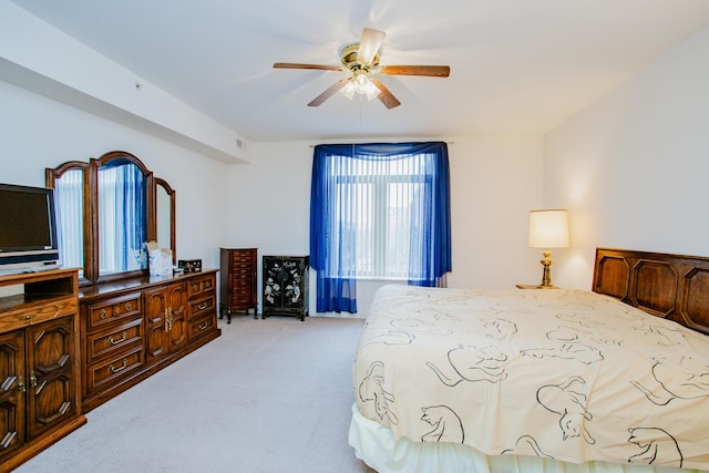 8300 Callie Ave Unit 314, Morton Grove, IL 60053 - bedroom featuring light carpet and a ceiling fan