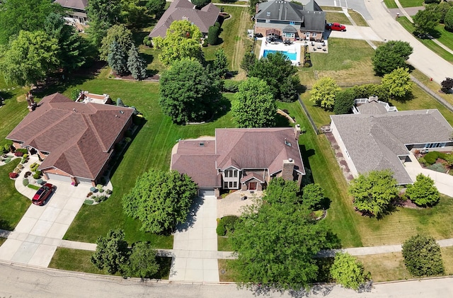 21978 Princeton Cir, Frankfort, IL 60423 - aerial perspective of suburban area featuring a pool