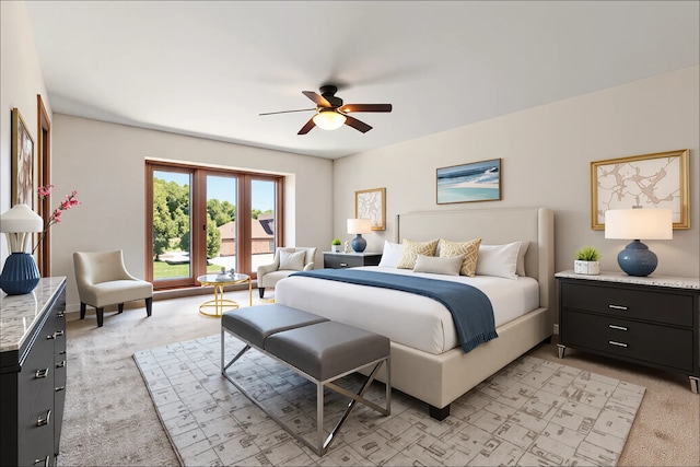 21978 Princeton Cir, Frankfort, IL 60423 - bedroom featuring light colored carpet and a ceiling fan