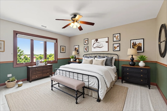 21978 Princeton Cir, Frankfort, IL 60423 - bedroom with light carpet and a ceiling fan