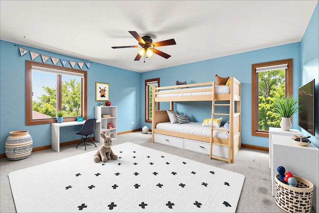 21978 Princeton Cir, Frankfort, IL 60423 - carpeted bedroom featuring baseboards and a ceiling fan
