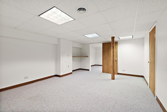 21978 Princeton Cir, Frankfort, IL 60423 - finished below grade area featuring carpet and a paneled ceiling
