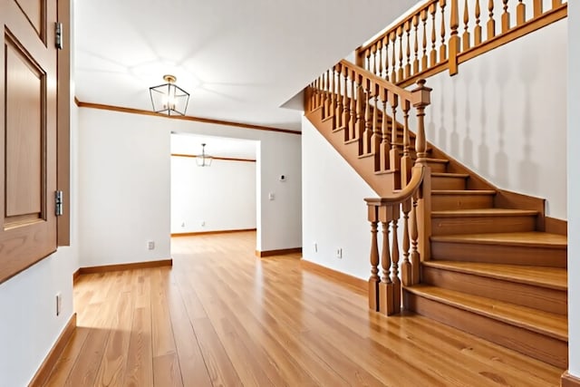21978 Princeton Cir, Frankfort, IL 60423 - stairs featuring wood finished floors and crown molding