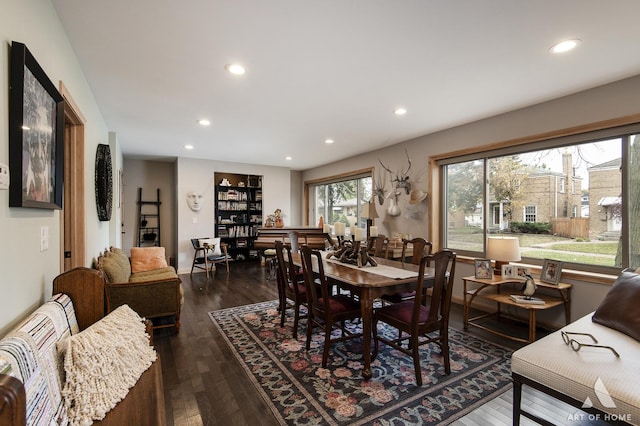 6928 Pershing Rd, Berwyn, IL 60402 - dining space featuring recessed lighting and dark wood-style floors