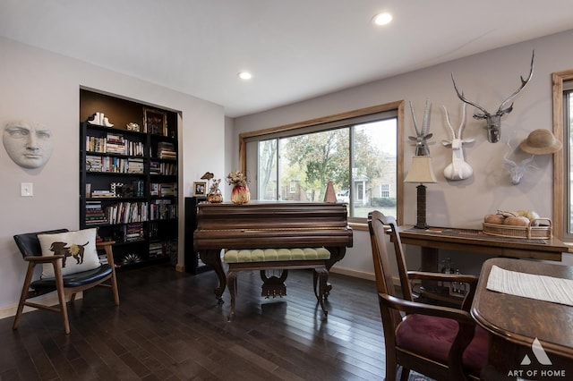6928 Pershing Rd, Berwyn, IL 60402 - living area with dark wood-type flooring and recessed lighting