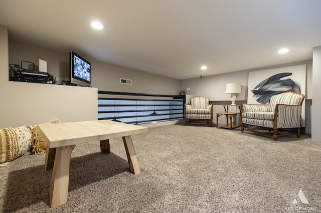 6928 Pershing Rd, Berwyn, IL 60402 - living area featuring carpet flooring and recessed lighting