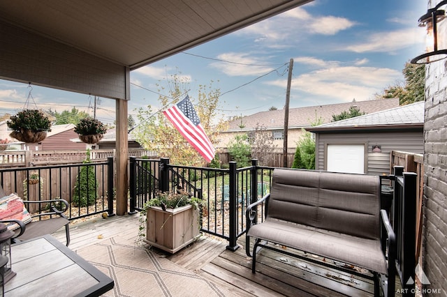 6928 Pershing Rd, Berwyn, IL 60402 - wooden deck with a fenced backyard