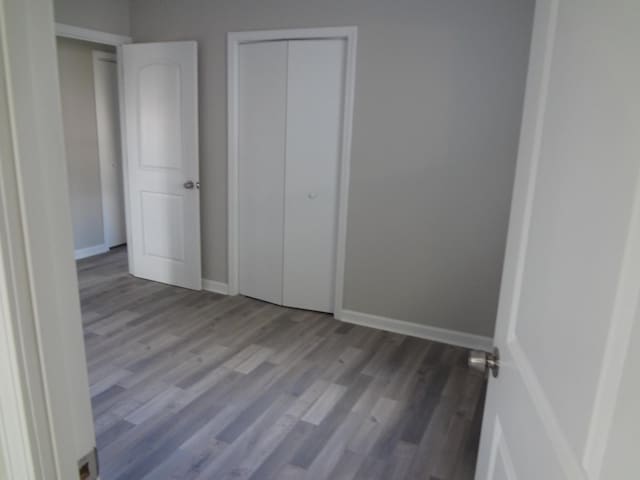 210 Caddy Ave, Carpentersville, IL 60110 - unfurnished bedroom featuring wood finished floors and a closet