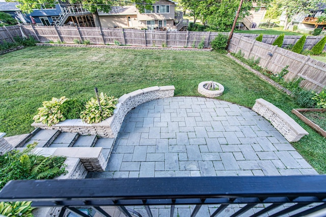 1665 Highland Blvd, Hoffman Estates, IL 60169 - fenced backyard featuring a patio and a residential view