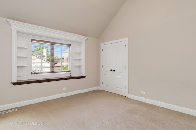 12840 Shenandoah Trl, Plainfield, IL 60585 - carpeted spare room with baseboards and vaulted ceiling