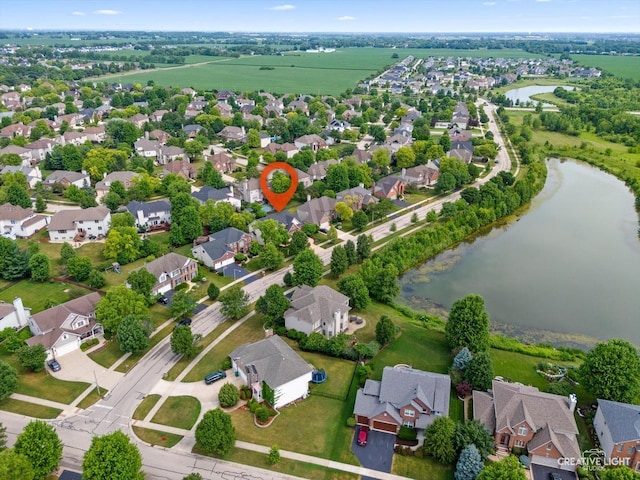 12840 Shenandoah Trl, Plainfield, IL 60585 - aerial view of residential area featuring a large body of water