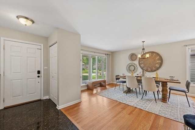 636 N Greenview Ave, Mundelein, IL 60060 - dining space with a chandelier and wood finished floors