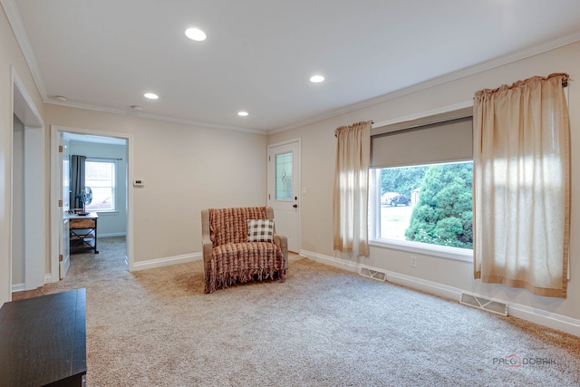 37369 N Loretto Ave, Lake Villa, IL 60046 - unfurnished room featuring ornamental molding, carpet flooring, and recessed lighting
