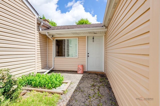 37369 N Loretto Ave, Lake Villa, IL 60046 - doorway to property with roof with shingles