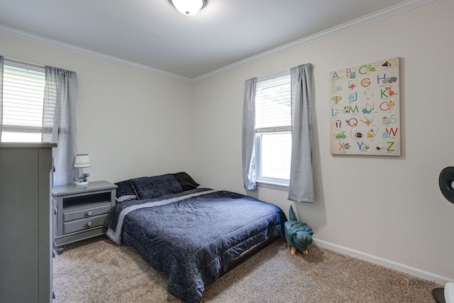 37369 N Loretto Ave, Lake Villa, IL 60046 - bedroom featuring light carpet and crown molding