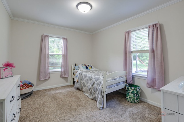 37369 N Loretto Ave, Lake Villa, IL 60046 - bedroom with multiple windows, crown molding, and carpet flooring