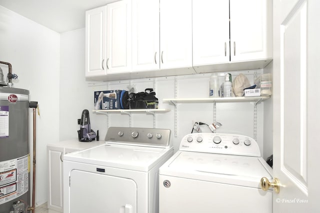 1620 Hadley Ct Unit A2, Wheeling, IL 60090 - laundry area with washer and dryer, gas water heater, and cabinet space