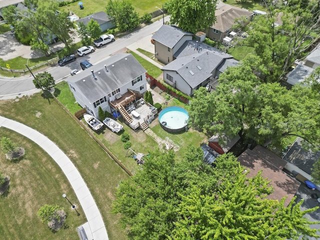 10302 W Palmer Ave, Melrose Park, IL 60164 - aerial perspective of suburban area featuring a pool