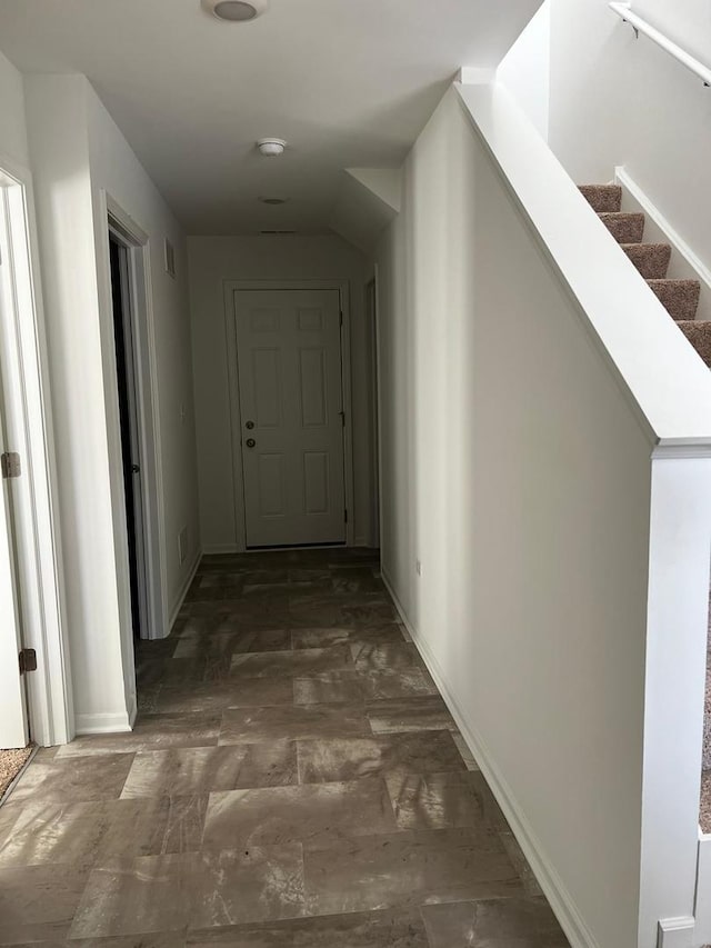 4219 Chelsea Manor Cir, Aurora, IL 60504 - hall featuring baseboards and stairs