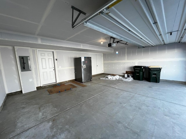 4219 Chelsea Manor Cir, Aurora, IL 60504 - garage featuring electric panel and a garage door opener