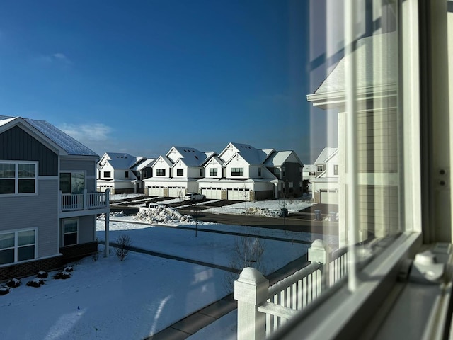 4219 Chelsea Manor Cir, Aurora, IL 60504 - snow covered back of property with a residential view