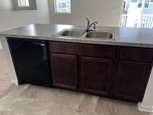 4219 Chelsea Manor Cir, Aurora, IL 60504 - kitchen featuring dishwasher and dark brown cabinets