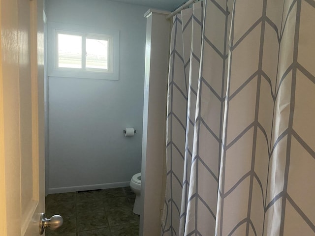 308 S 5th Ave, Streator, IL 61364 - full bathroom featuring toilet and a shower with shower curtain