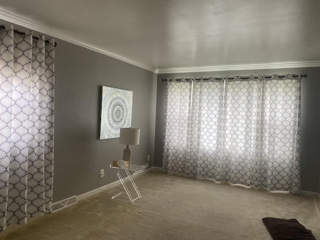308 S 5th Ave, Streator, IL 61364 - carpeted empty room featuring ornamental molding and baseboards