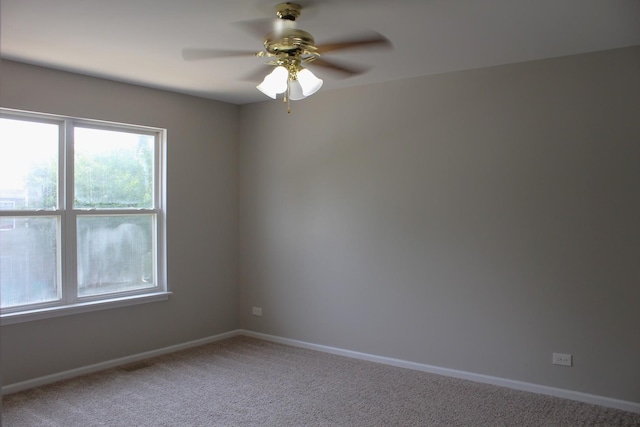 1098 Clover Hill Ln, Elgin, IL 60120 - empty room featuring ceiling fan and light colored carpet