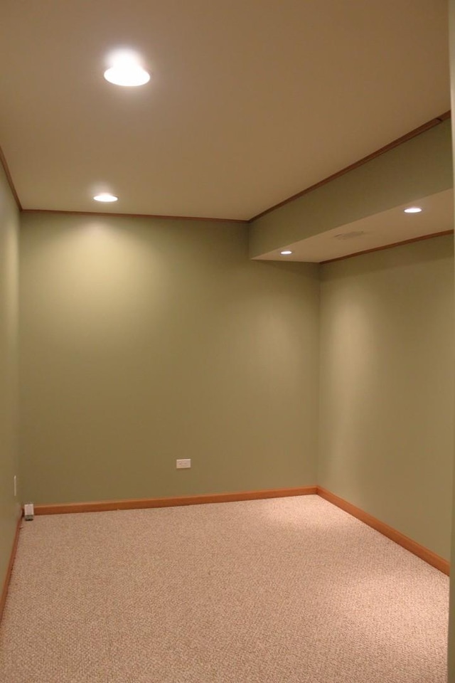 1098 Clover Hill Ln, Elgin, IL 60120 - finished below grade area featuring carpet flooring and recessed lighting