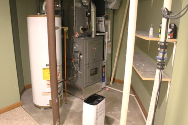 1098 Clover Hill Ln, Elgin, IL 60120 - utilities featuring gas water heater and heating unit
