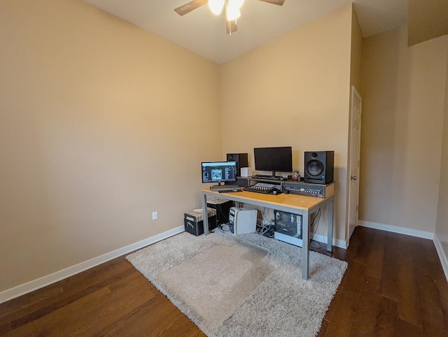 104 W 112th Pl, Chicago, IL 60628 - home office featuring wood finished floors and ceiling fan