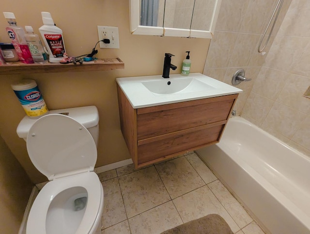 104 W 112th Pl, Chicago, IL 60628 - full bathroom featuring vanity, tub / shower combination, and tile patterned floors