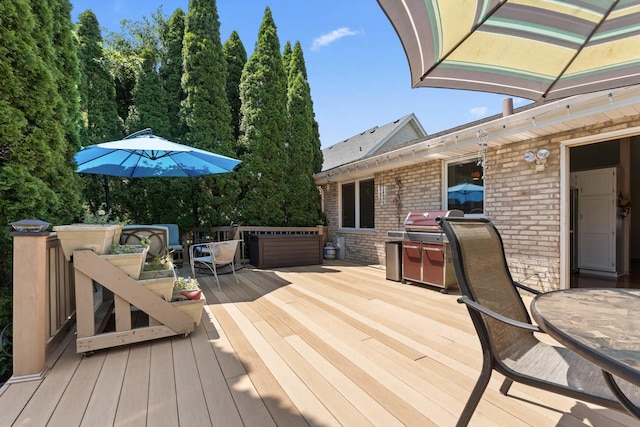 17019 Danielle Ct, Oak Forest, IL 60452 - wooden deck with outdoor dining area