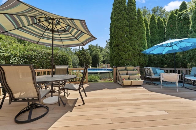 17019 Danielle Ct, Oak Forest, IL 60452 - deck with outdoor dining area and outdoor lounge area