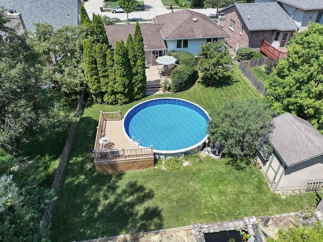 17019 Danielle Ct, Oak Forest, IL 60452 - aerial perspective of suburban area with a pool