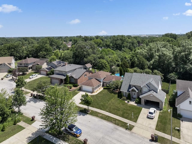 17019 Danielle Ct, Oak Forest, IL 60452 - aerial perspective of suburban area featuring a heavily wooded area