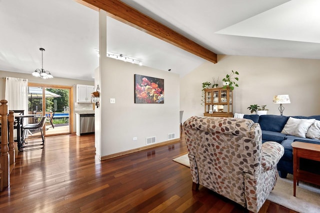 17019 Danielle Ct, Oak Forest, IL 60452 - living area with hardwood / wood-style floors and a chandelier
