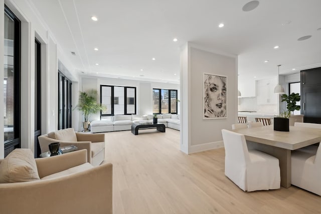 116 N Willard Ct Unit 301, Chicago, IL 60607 - dining space with recessed lighting and light wood-style flooring