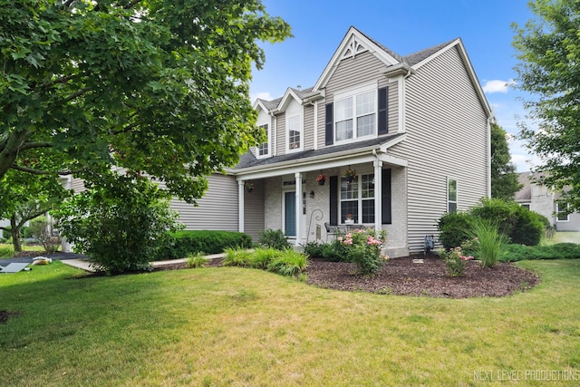 1211 Hall St, Sugar Grove, IL 60554 - traditional-style house with a porch and a front lawn