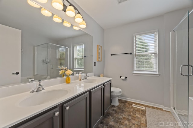 1211 Hall St, Sugar Grove, IL 60554 - full bath featuring healthy amount of natural light, a stall shower, and double vanity