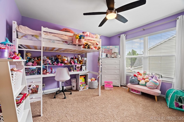 1211 Hall St, Sugar Grove, IL 60554 - bedroom with carpet flooring and ceiling fan