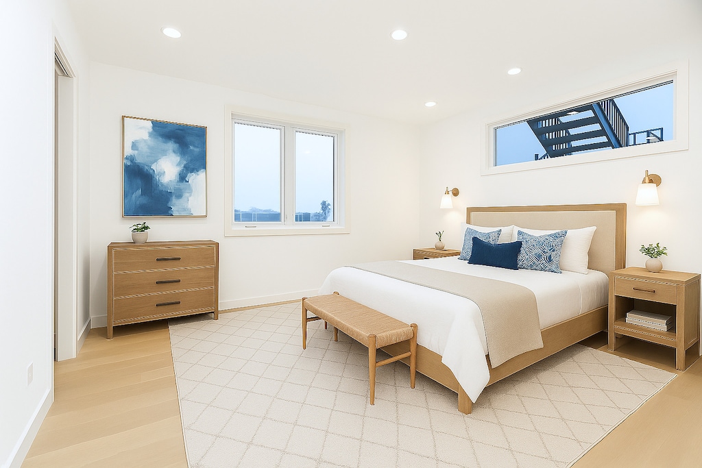 1325 N Artesian Ave Unit 2, Chicago, IL 60622 - bedroom featuring multiple windows, light wood finished floors, and recessed lighting
