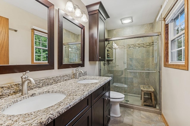 732 Green Castle Ct, West Dundee, IL 60118 - full bath with double vanity and a stall shower