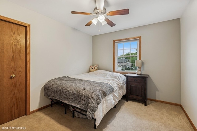 732 Green Castle Ct, West Dundee, IL 60118 - bedroom featuring light carpet and a ceiling fan