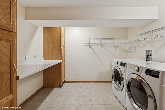 732 Green Castle Ct, West Dundee, IL 60118 - washroom with washing machine and dryer and light tile patterned floors
