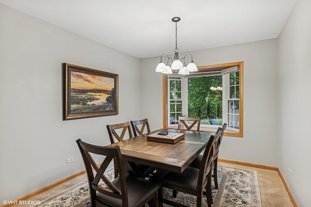 732 Green Castle Ct, West Dundee, IL 60118 - dining room with a chandelier and baseboards