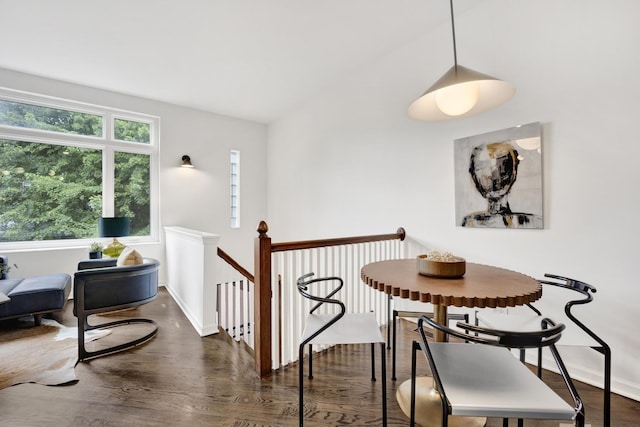 826 S Bell Ave, Chicago, IL 60612 - dining area featuring dark wood-style flooring and lofted ceiling