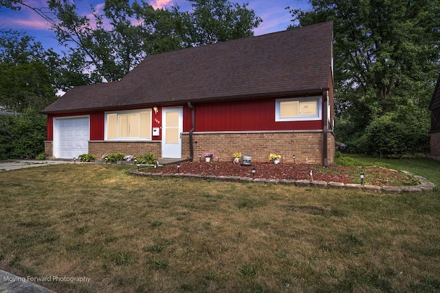 109 Walnut St, Park Forest, IL 60466 - view of front facade with brick siding, a lawn, and a shingled roof