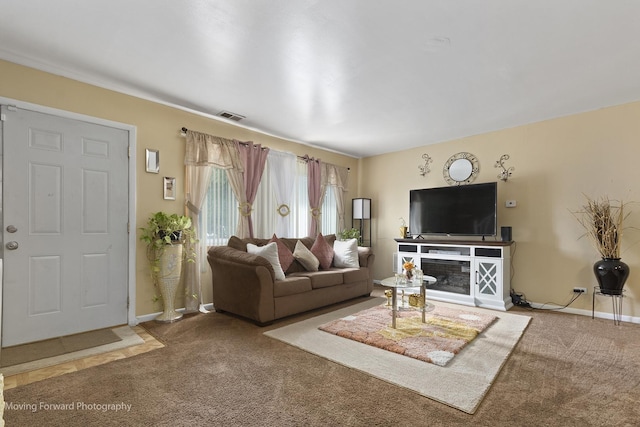 109 Walnut St, Park Forest, IL 60466 - carpeted living room featuring baseboards